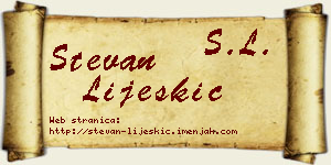 Stevan Lijeskić vizit kartica